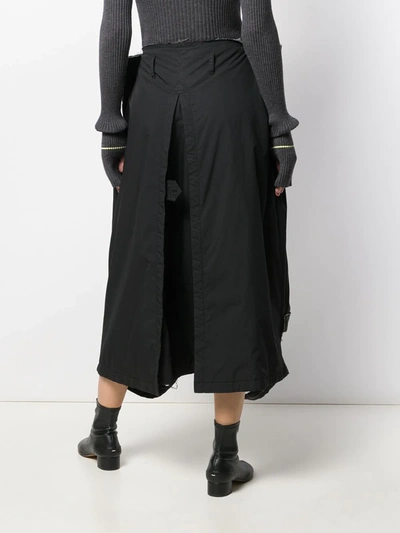 Shop Maison Margiela Deconstructed Long Skirt In Black