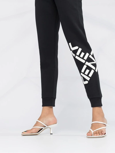 Shop Kenzo Logo Printed Joggers In Black