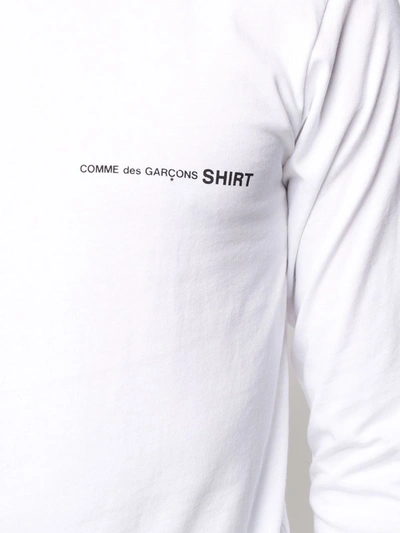 Comme Des Garçons Shirt Comme Des Garcons Shirt Long-sleeved T-shirt With Logo Print In White