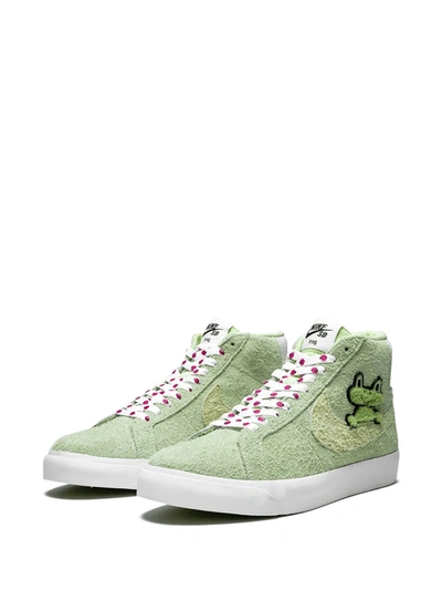 Nike X Frog Skateboards Sb Zoom Blazer Mid Qs Sneakers In Green | ModeSens