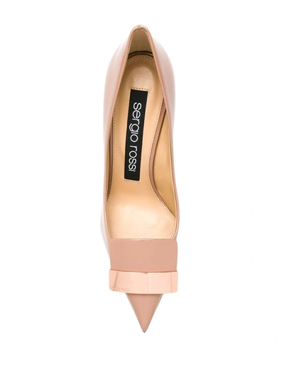 Shop Sergio Rossi Sr1 90mm Pumps In Neutrals