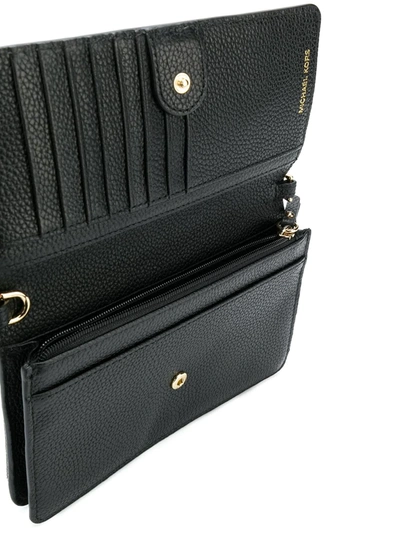 Shop Michael Michael Kors Pebbled Convertible Crossbody Bag In Black