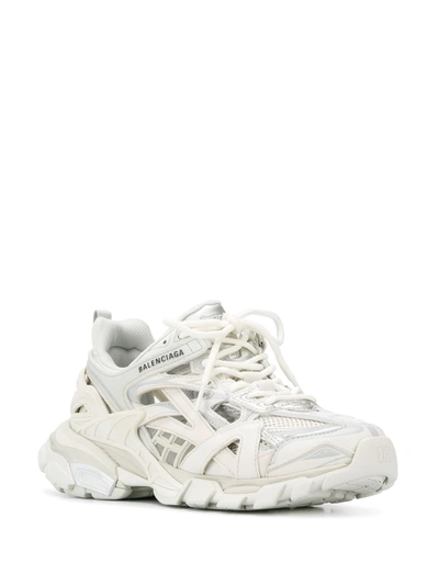 Shop Balenciaga Track.2 Open Sneakers In White