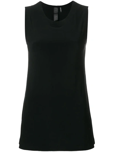 Shop Norma Kamali Sleeveless Tank Top In Black