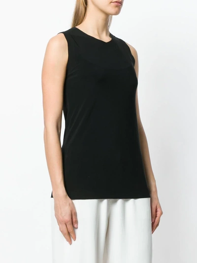 Shop Norma Kamali Sleeveless Tank Top In Black