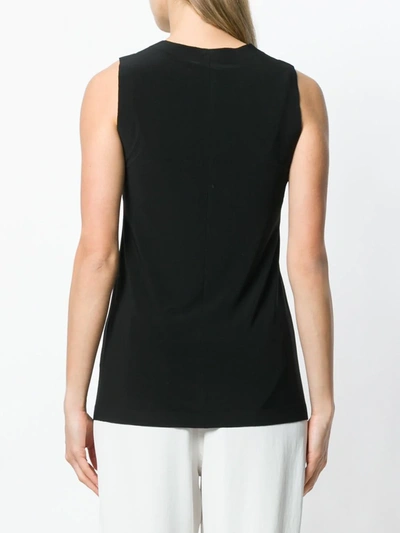 Shop Norma Kamali Sleeveless Tank Top In Black