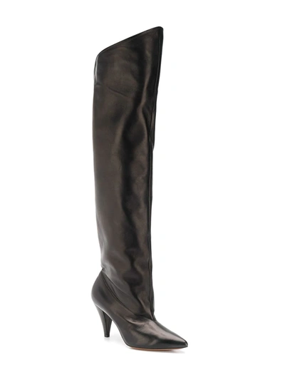 Shop Givenchy Over The Knee Boots In Black