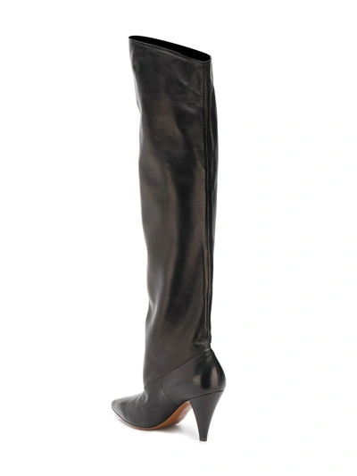 Shop Givenchy Over The Knee Boots In Black