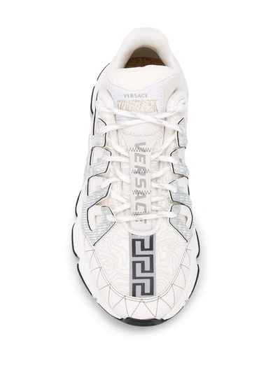 Shop Versace Trigreca Low-top Sneakers In White