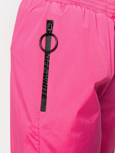 Off-white Rubber Logo Nylon Track Pants In Pink
