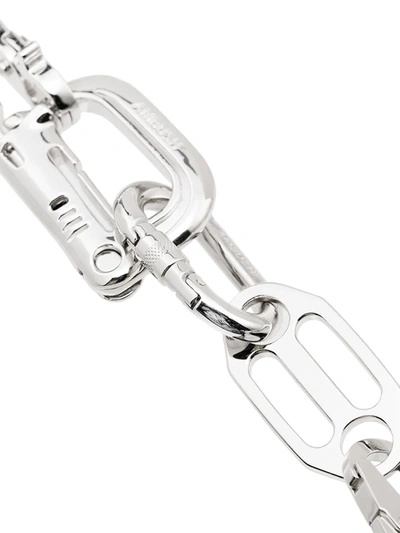 Shop Ambush Carabiner Clip Necklace In Metallic