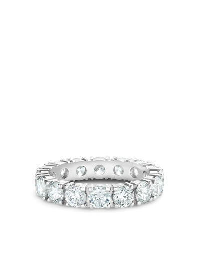 Shop De Beers Platinum Diamond Allegria Small Eternity Band Ring In Silver