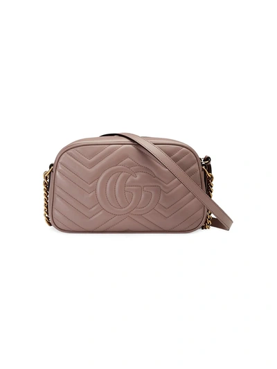 Shop Gucci Small Gg Marmont Shoulder Bag In Pink