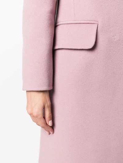 Shop Alberta Ferretti Single-breasted Coat In Pink