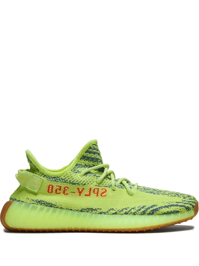 Shop Adidas Originals Boost 350 V2 "semi Frozen" Sneakers In Green