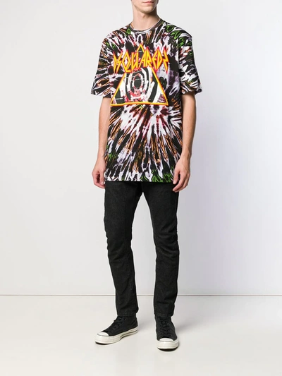 Shop Dsquared2 Tie-dye Printed T-shirt In Black