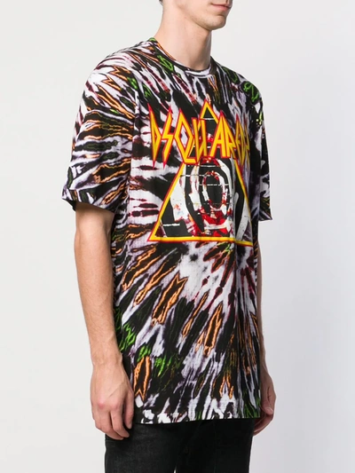 Shop Dsquared2 Tie-dye Printed T-shirt In Black