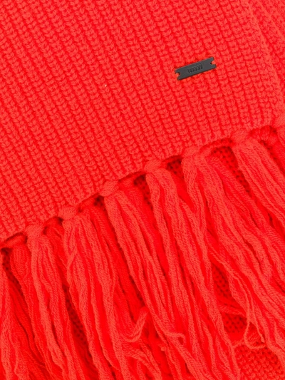 Shop Ami Alexandre Mattiussi Fisherman's Rib Scarf In Red