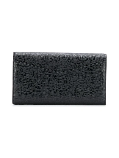 Shop Thom Browne Envelope Continental Wallet In Black