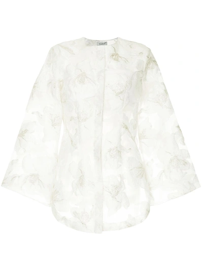 Bambah Dahlia Button Up Shirt In White