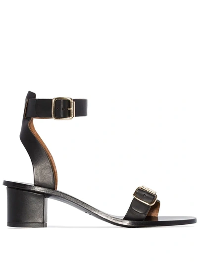 Shop Atp Atelier Carmen 45mm Ankle Strap Sandals In Black