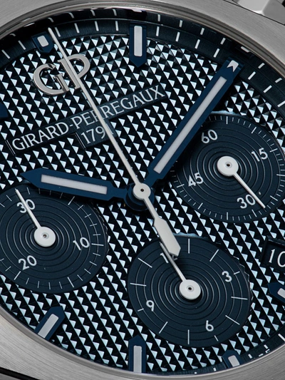 Shop Girard-perregaux Laureato Chronograph 42mm In Blue