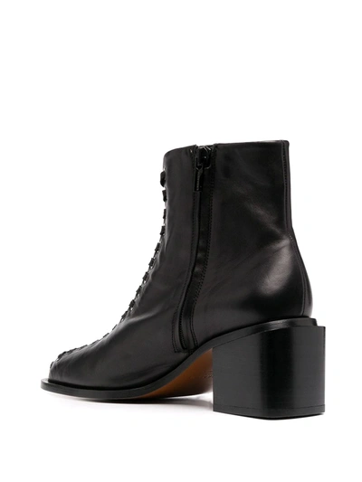 Shop Clergerie Lace-up Leather Boots In Black