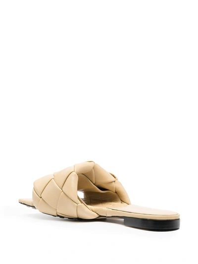 Shop Bottega Veneta Bv Lido Flat Sandals In Neutrals