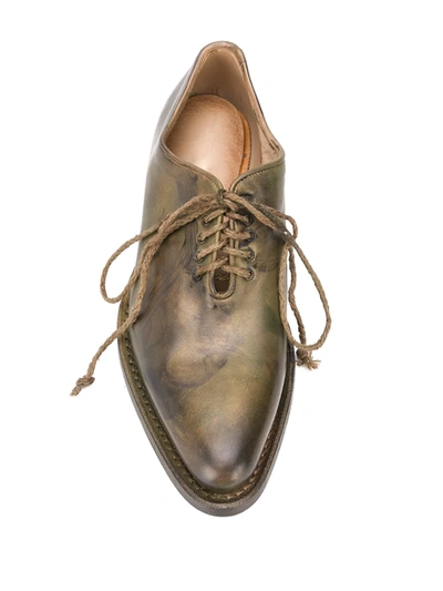 Shop Cherevichkiotvichki Pointed Toe Brogues In Green