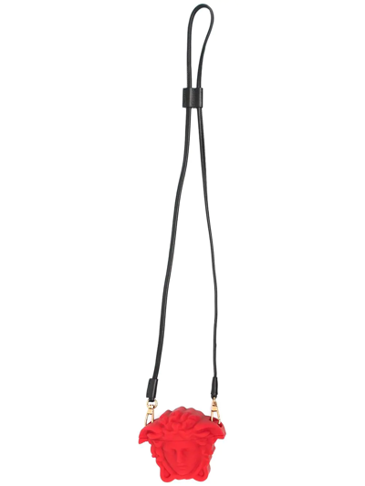 Shop Versace Medusa Earbud Case In Red