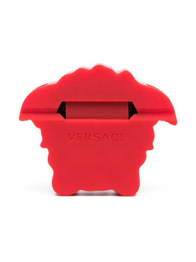 Shop Versace Medusa Earbud Case In Red