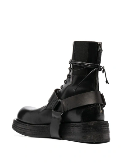 Marsèll Harness Leather Lace-up Boots In Black