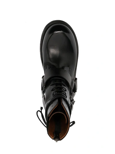 Marsèll Harness Leather Lace-up Boots In Black