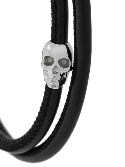 Shop Northskull Skull Wrap Bracelet In Black