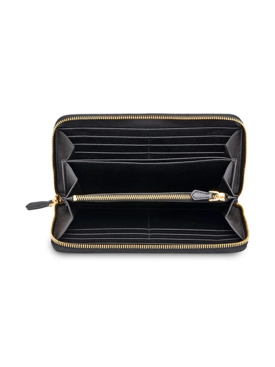 Prada Zipped Continental Wallet In Black