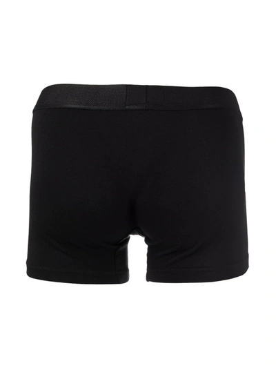 Shop Ermenegildo Zegna Logo-waistband Boxer-shorts In Black