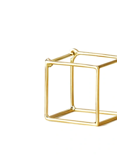 Shop Shihara Square Earring 15 In Metallic