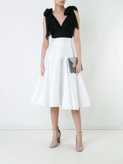 Bambah Snowflake Midi Skirt In White