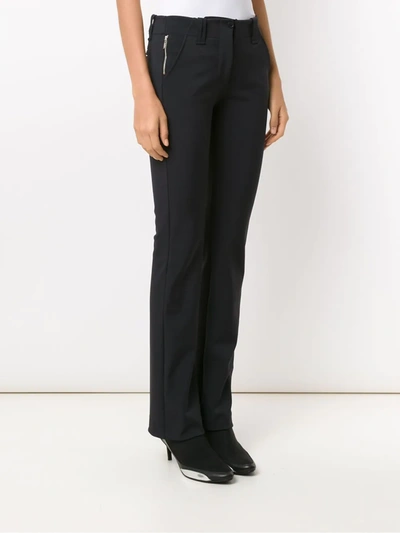 Shop Gloria Coelho Flared Trousers In Blue