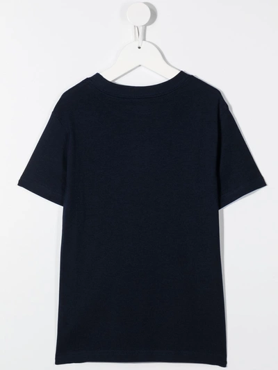 Shop Ralph Lauren Embroidered Logo T-shirt In Blue