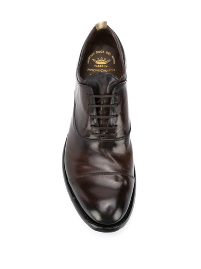 Shop Officine Creative Oxford Lace-up Shoes In Brown