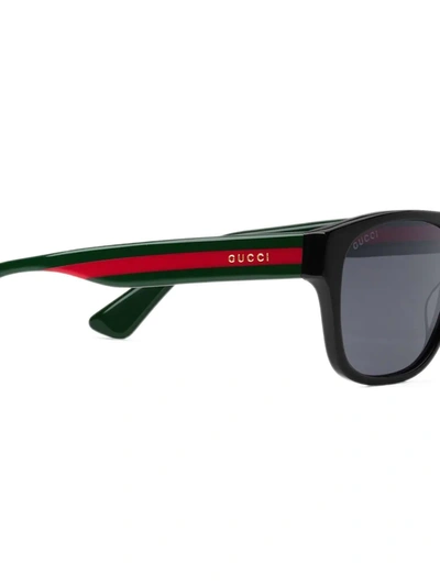 GUCCI EYEWEAR 方框太阳眼镜 - 黑色