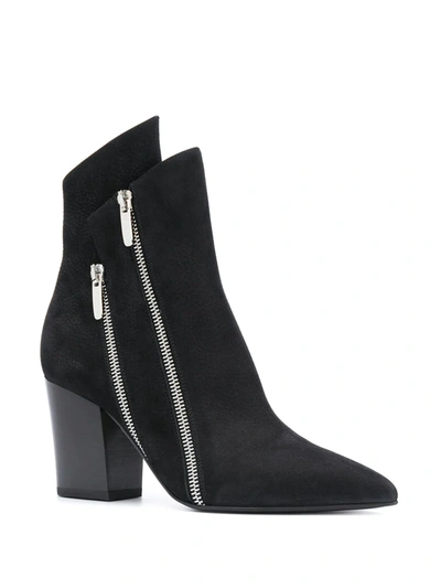 Shop Sergio Rossi Sr1 Double-zip Ankle Boots In Black
