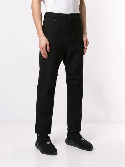 Shop Makavelic Drop-crotch Trousers In Black