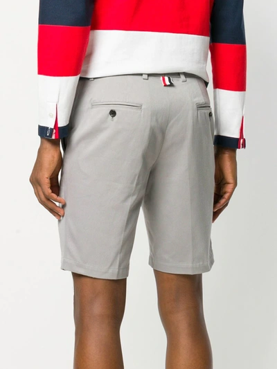 Shop Thom Browne Unconstructed Cotton Chino Short In Grey