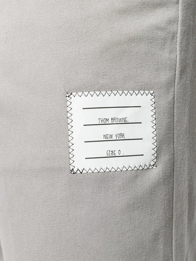 Shop Thom Browne Unconstructed Cotton Chino Short In Grey