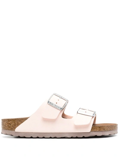 Shop Birkenstock Slip-on Buckle Sandals In Pink