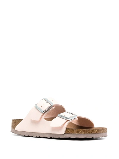 Shop Birkenstock Slip-on Buckle Sandals In Pink