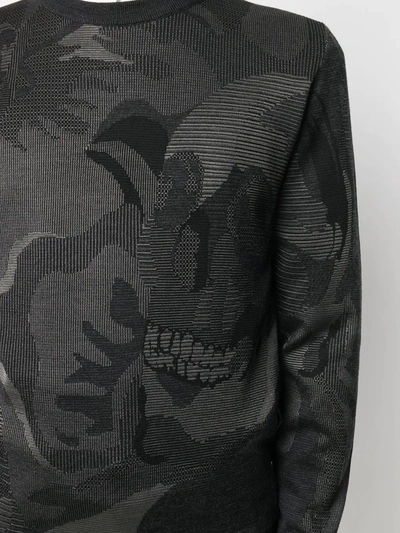 Shop Alexander Mcqueen Abstract-print Long-sleeve Sweatshirt In Black