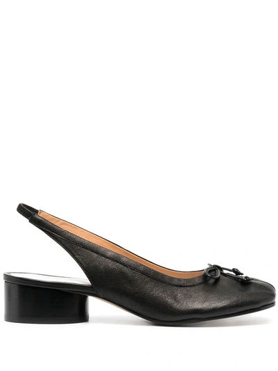 Shop Maison Margiela Tabi 40mm Slingback Pumps In Black